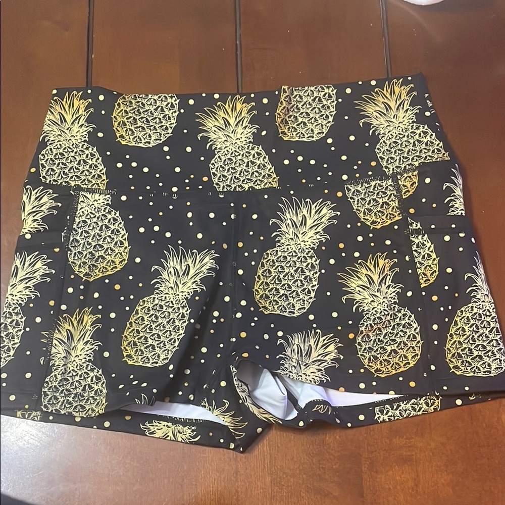 Constantly Varied Gear Black and Gold Athletic Shorts